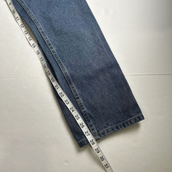 Wrangler Jeans Mens 30x30 Blue Straight Leg Mid Rise Medium Wash Cotton Denim - Picture 6 of 6